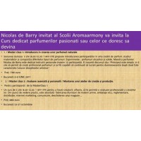 5-9.06.2017 Bucuresti Curs de initiere in producerea parfumului